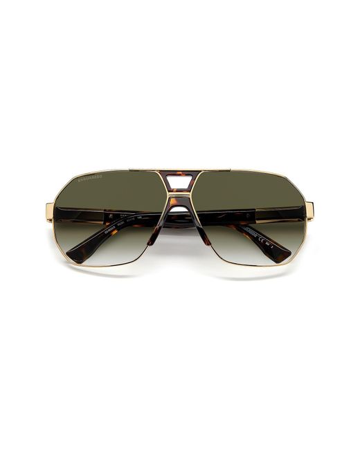 DSquared² Green 63mm Aviator Sunglasses for men