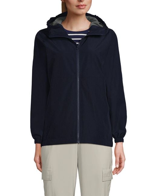 Lands' End Blue School Uniform Rain Jacket
