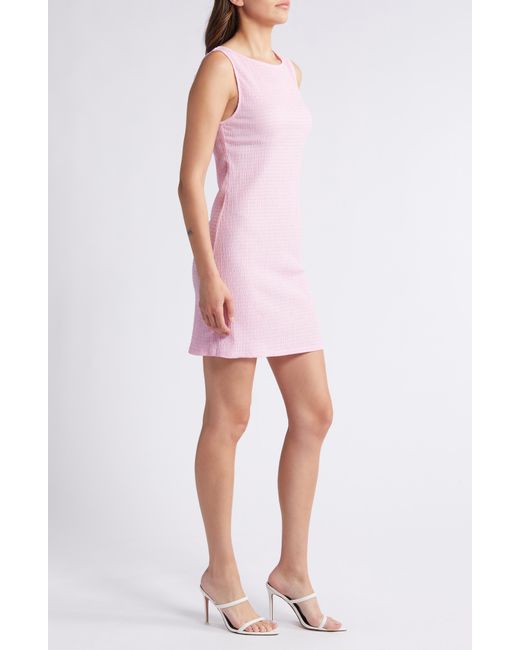French Connection Pink Rachael Textured Sleeveless Sheath Dress