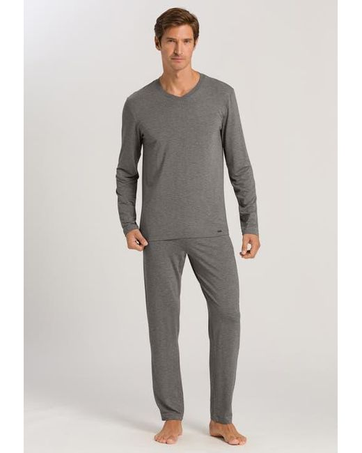 Hanro Gray Casuals Drawstring Pant for men