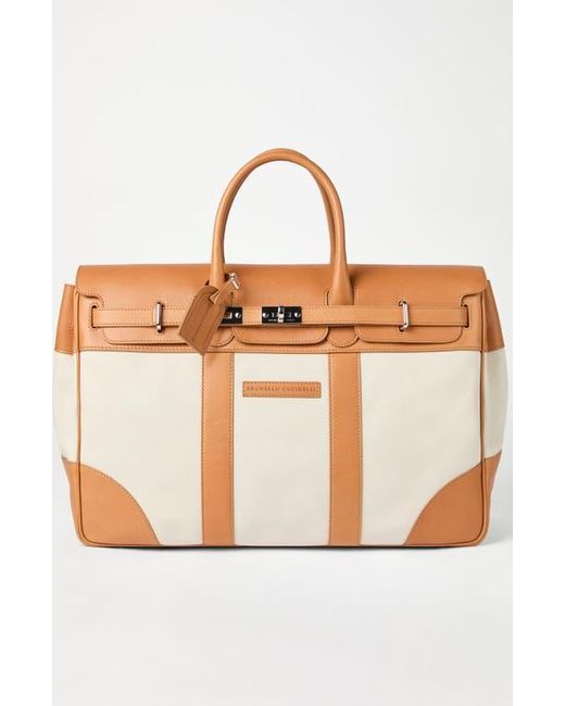 Brunello Cucinelli Pink Calfskin And Cowhide Bag for men