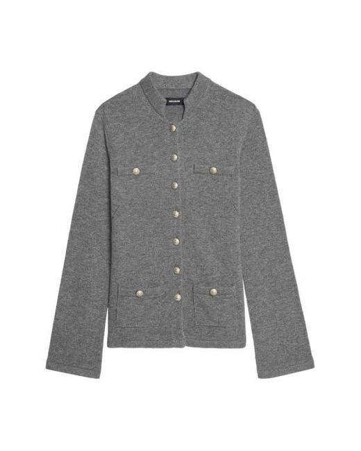 Zadig & Voltaire Gray Lucy Wool & Cashmere Cardigan