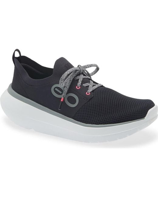 OOFOS Blue Oomy Stride Sneaker