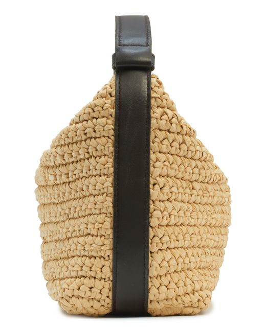 Bottega Veneta Metallic Mini Wallace Raffia Crochet Shoulder Bag
