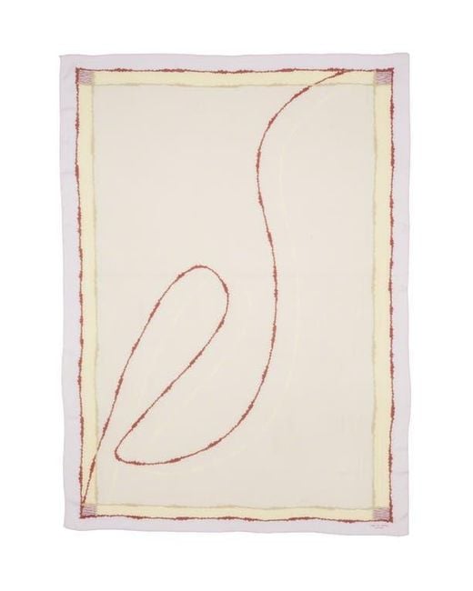 Rag & Bone Natural Astra Scribble Wool Scarf