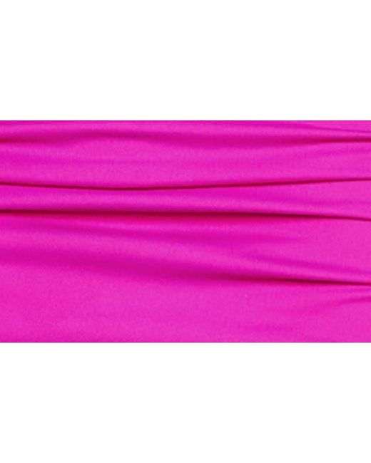 Susana Monaco Pink Center Ruched Body-con Midi Dress