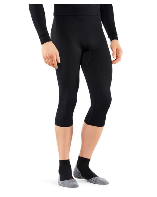 Falke Black Maximum Warm 3/4 Base Layer Bottom for men