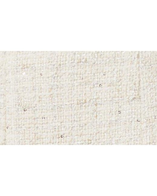 Marina Rinaldi Natural Eburnea Metallic Tweed Mixed Media Skirt