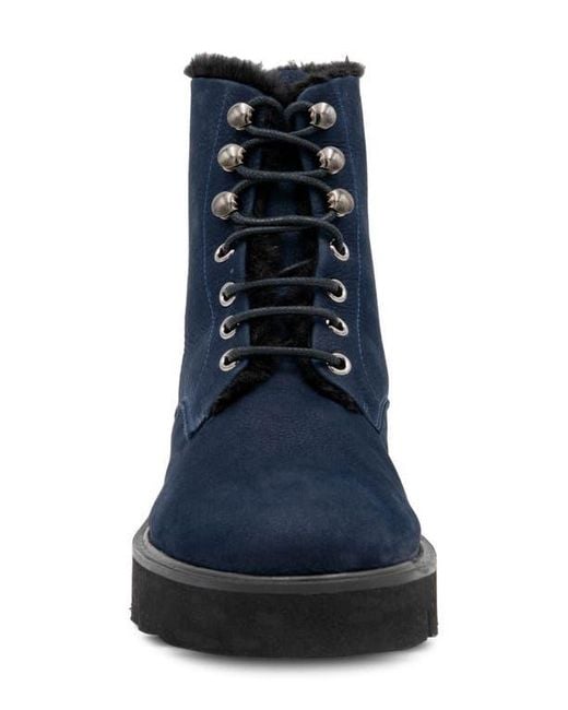 Amalfi by Rangoni Blue Rivoli Faux Shearling Bootie
