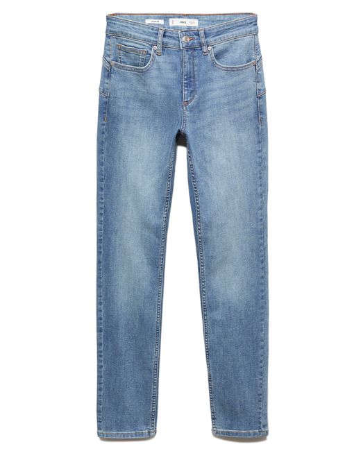 Mango Blue Low Rise Skinny Push-up Jeans