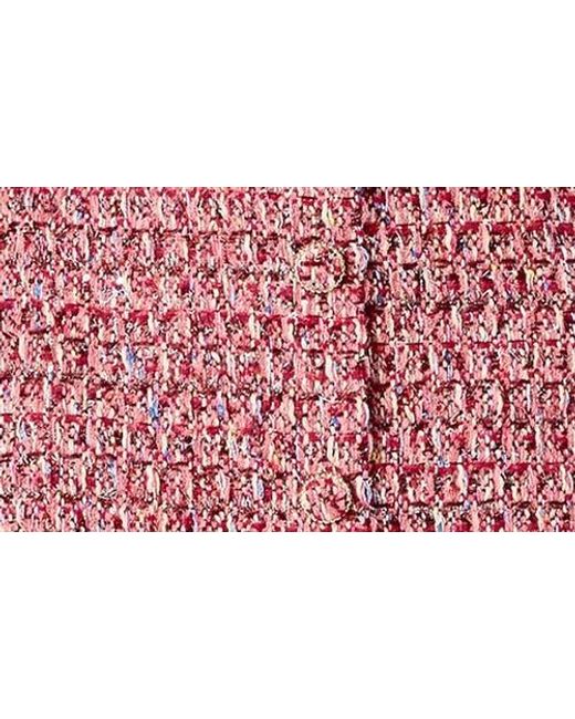 Endless Rose Red Puff Sleeve Tweed Minidress