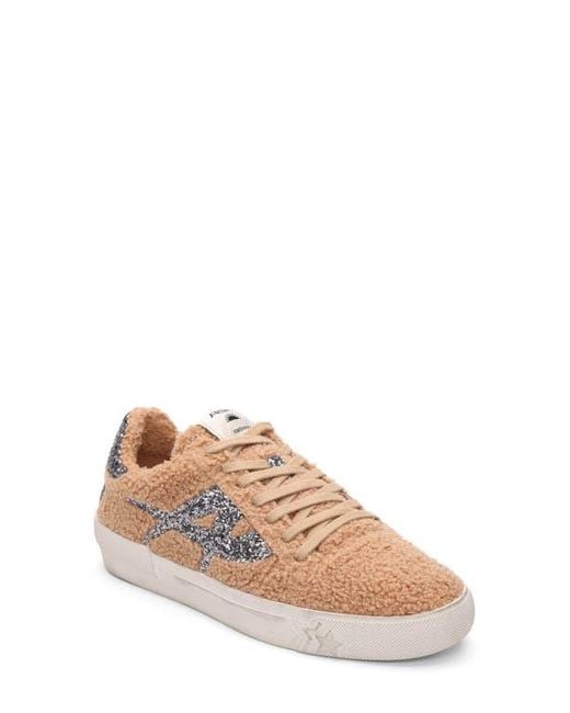 Ash Women's Natural Malibu Faux Shearling Sneaker