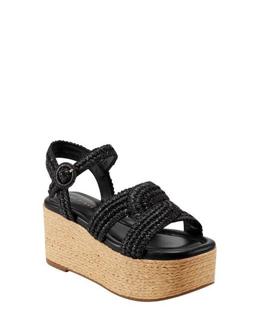 Marc Fisher Black Payley Ankle Strap Platform Sandal
