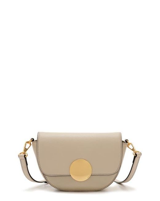 orYANY Natural Lottie Leather Saddle Crossbody Bag