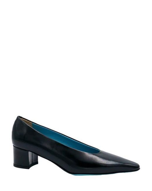 Valentina Rangoni Blue Vera Block Heel Pump
