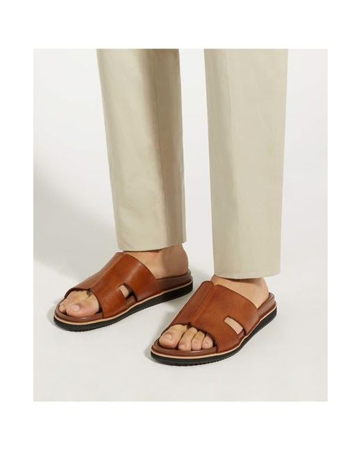 Dune Brown Insight Slide Sandal for men