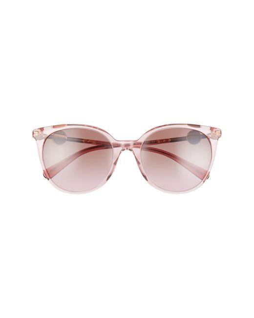 Versace Multicolor Havana 55mm Gradient Round Sunglasses - Trans Pink/ Violet Grad Brown
