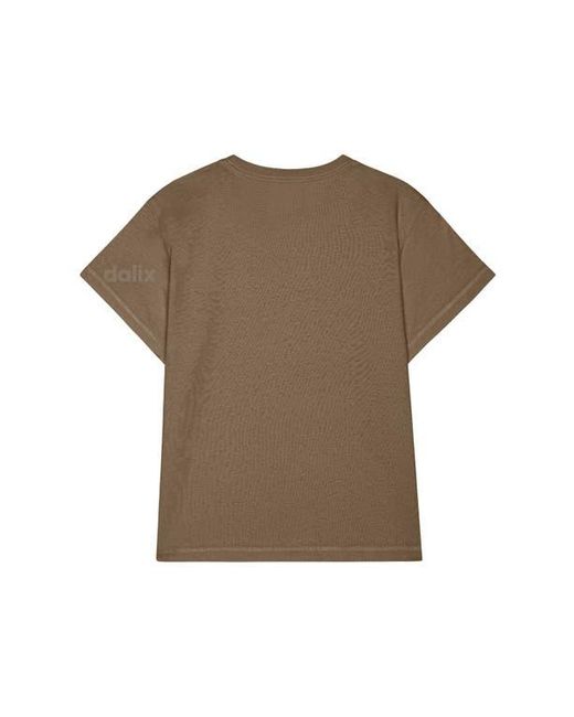 Alix Brown Bow Lightweight High Waisted Tee