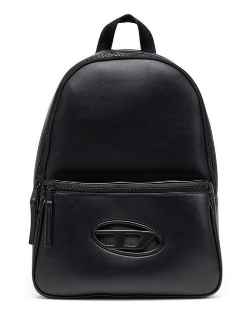 DIESEL Black Holi-D Faux Leather Backpack for men