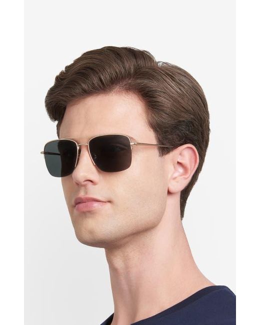 Fossil Gray 57Mm Rectangular Sunglasses for men