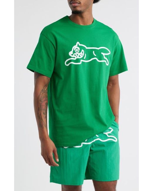 ICECREAM Green Checker Graphic T-Shirt for men