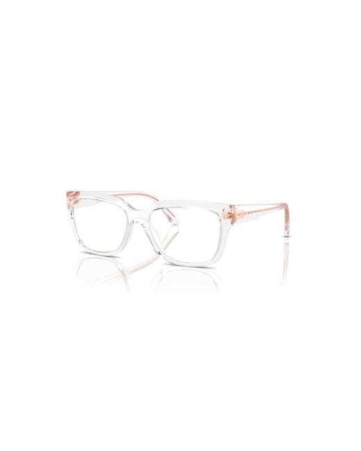 Michael Kors White 54Mm Rectangle Optical Glasses