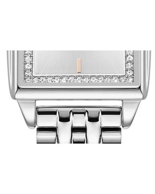 Olivia Burton Metallic Classics Rectangular Bracelet Watch, 20Mm