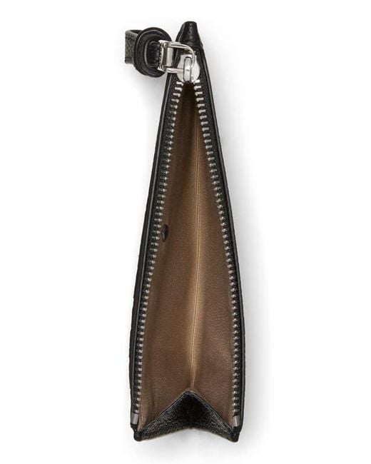 Kate Spade Black Loop Pebbled Leather Card Case