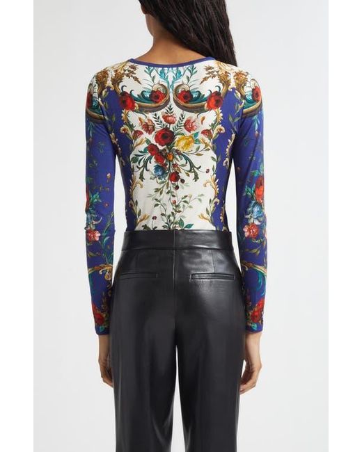 Alice + Olivia Black Delaina Long Sleeve Top