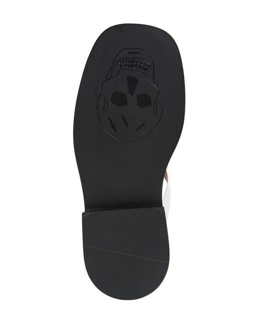 Alexander McQueen White T-Bar Fisherman Sandal