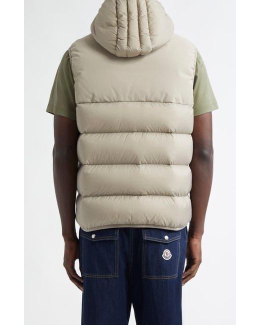 Moncler Gray Bresse Hooded Down Puffer Vest for men