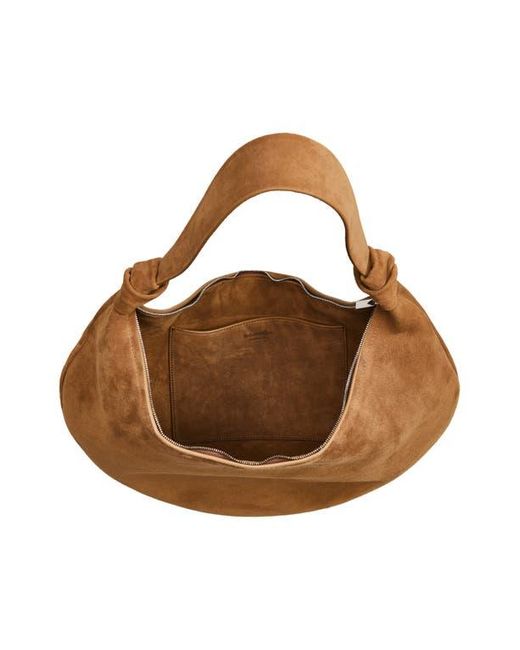 Reformation Brown Rhea Suede Hobo Bag