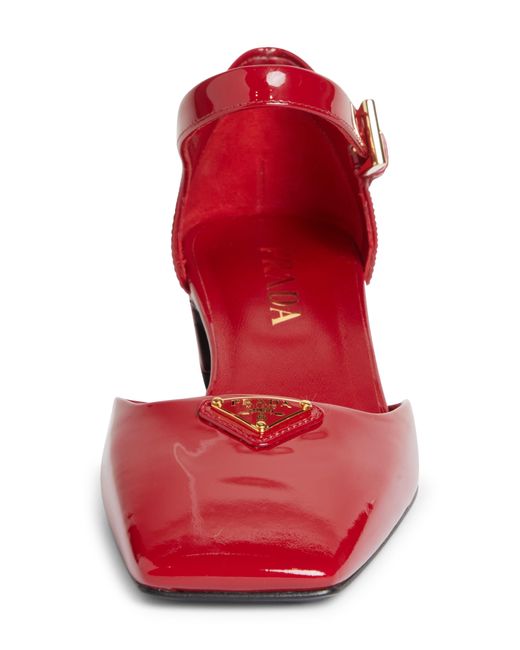 Prada Red Modellerie D'orsay Pump