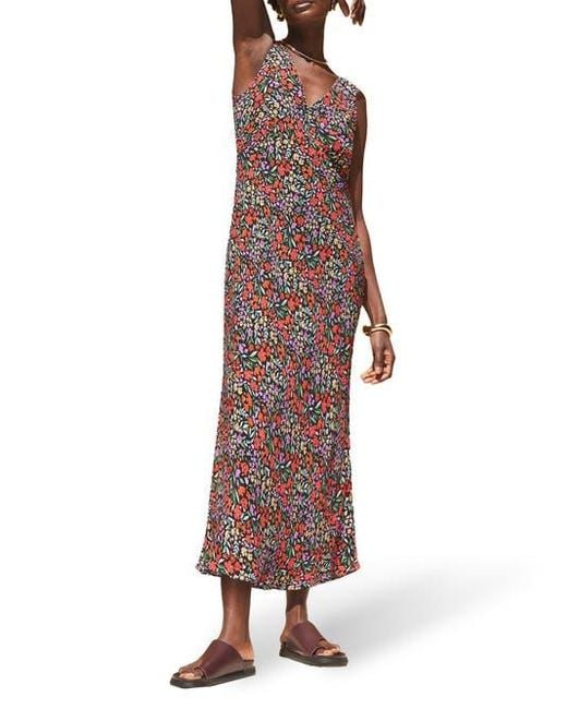Ro&zo Brown Sleeveless Ditsy V-Neck Midi Dress