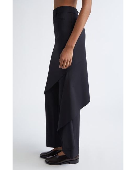Monse Black Deconstructed Stretch Virgin Wool Skirt Pants