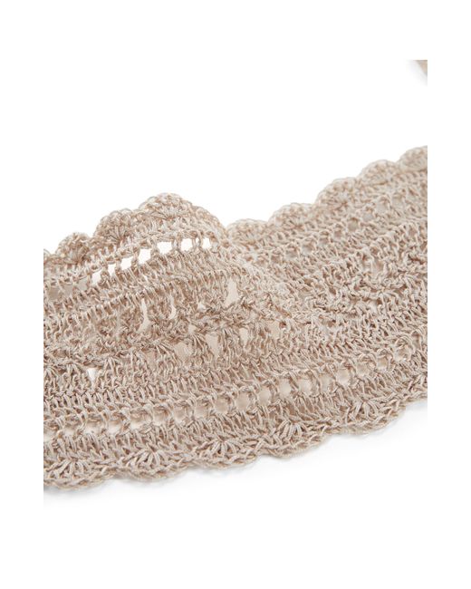 Mango White Crochet Belt