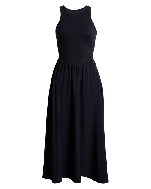 Zella Black Effortless Cutout Back Hybrid Dress