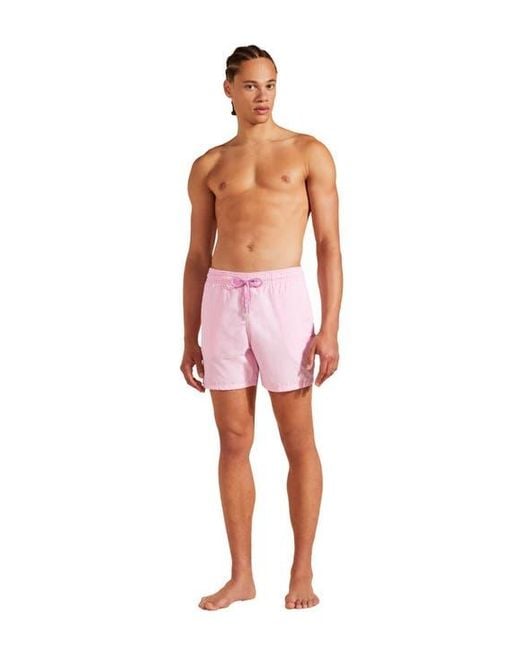 Vilebrequin Pink Solid Recycled Polyamide Swim Shorts for men