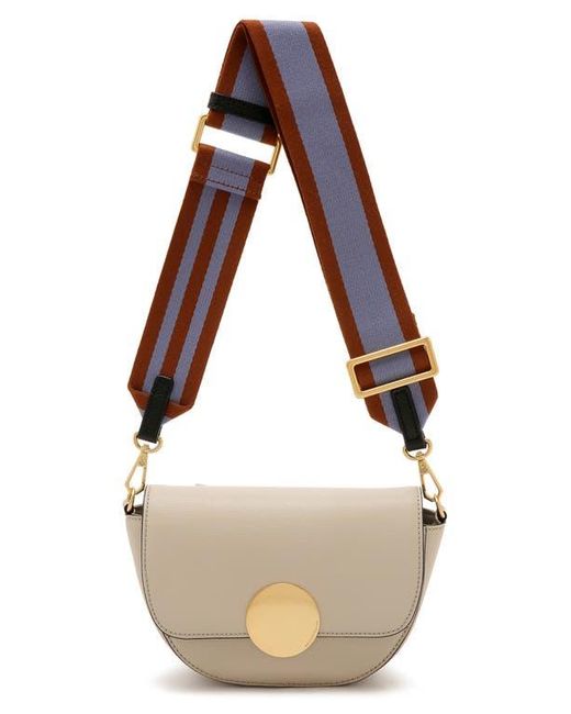 orYANY Natural Lottie Leather Saddle Crossbody Bag