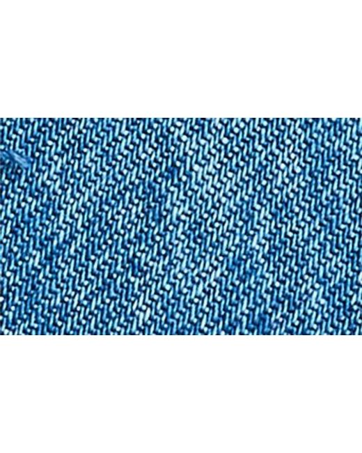 Ganni Blue Denim Patchwork Cap