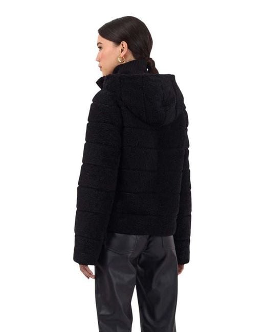 Gorski Black Horizontal Curly Shearling Lamb Jacket