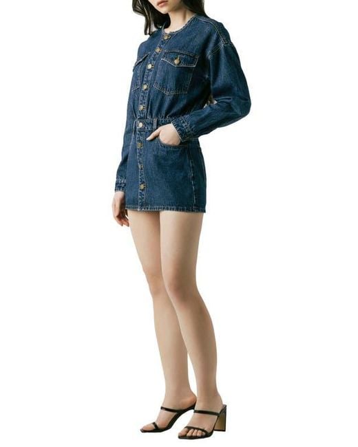 Blank NYC Long Sleeve Denim Minidress in Blue | Lyst Blank NYC Long Sleeve Denim Minidress in Blue | Lyst