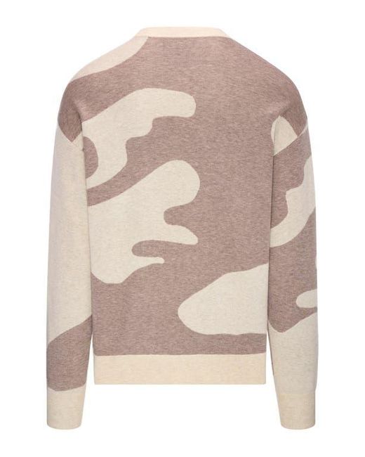 EASTSIDE GOLF Camo Crewneck Golf Sweater in Natural for Men | Lyst