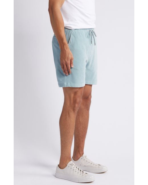 Faherty Brand Blue Corduroy Drawstring Shorts for men