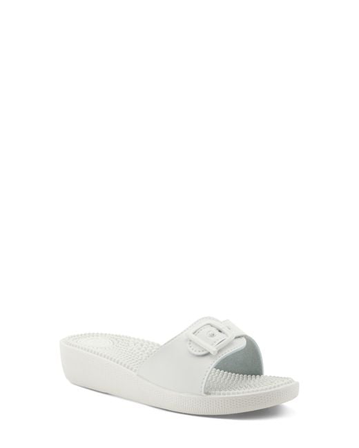 Flexus by Spring Step White Sabala Slide Sandal