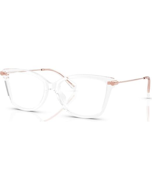 Michael Kors White 52Mm Square Optical Glasses