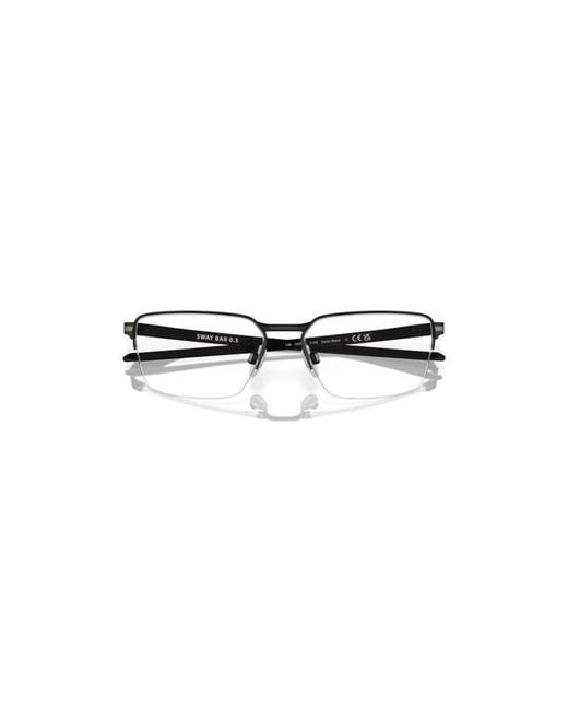 Oakley Black 56Mm Rectangle Optical Glasses for men