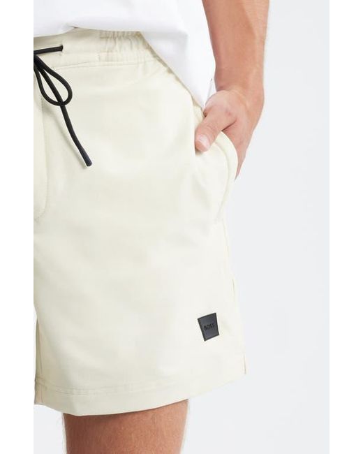 Boss Natural Solid Stretch Swim Trunks for men