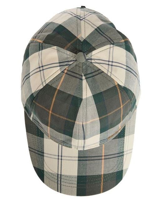 Barbour Green Telfield Tartan Adjustable Cap for men