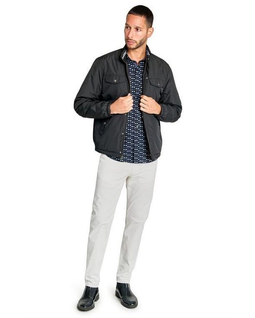Con.struct Gray Slim Fit Solid Recycled Hybrid Field Jacket for men
